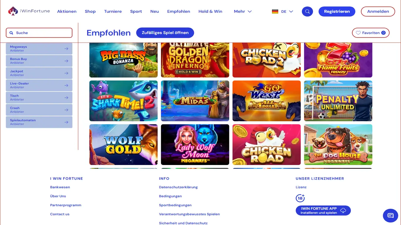 Iwinfortune Featured-Games – Screenshot